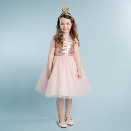 Kids Baby Girls Princess Sequins Party Gown Formal Bridesmaid Dresses, zoerea.com