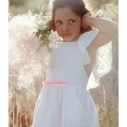 Girls Clothing White Beading Princess Party Summer Dresses For Girl, zoerea.com