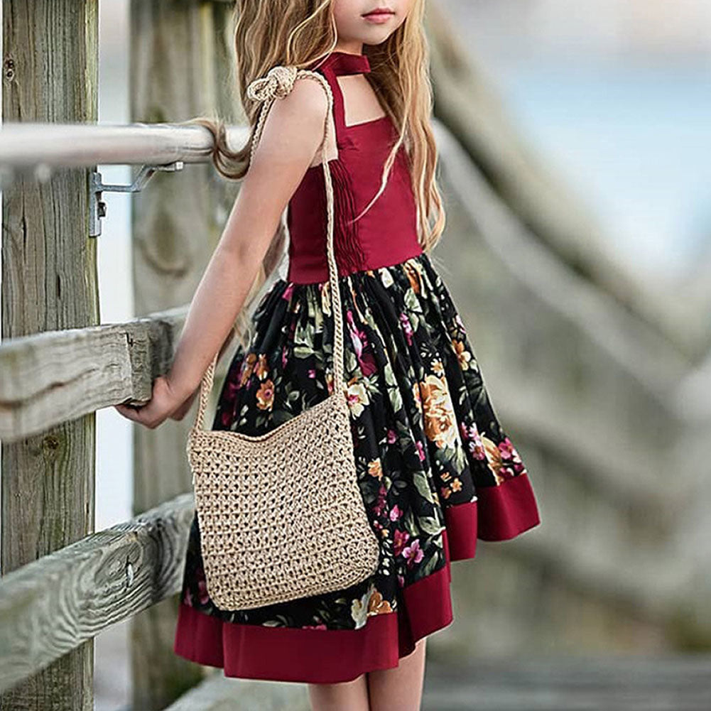 Trendy Floral Print Sleeveless Dress, zoerea.com