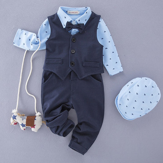 Infant Baby Toddler Boys Clothes Gentleman Vest Suit Outfit Set, zoerea.com