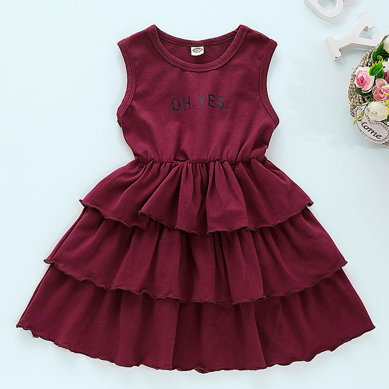 Toddler Girls' Active / Street Chic Sleeveless Regular Cotton Dress, zoerea.com