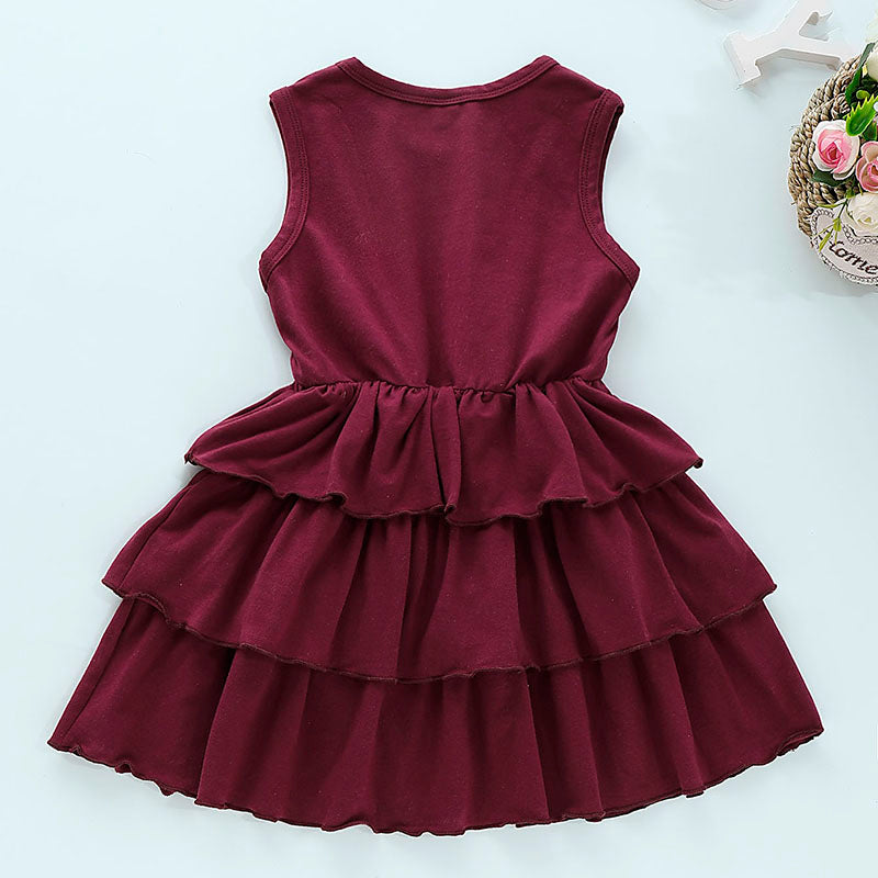 Toddler Girls' Active / Street Chic Sleeveless Regular Cotton Dress, zoerea.com