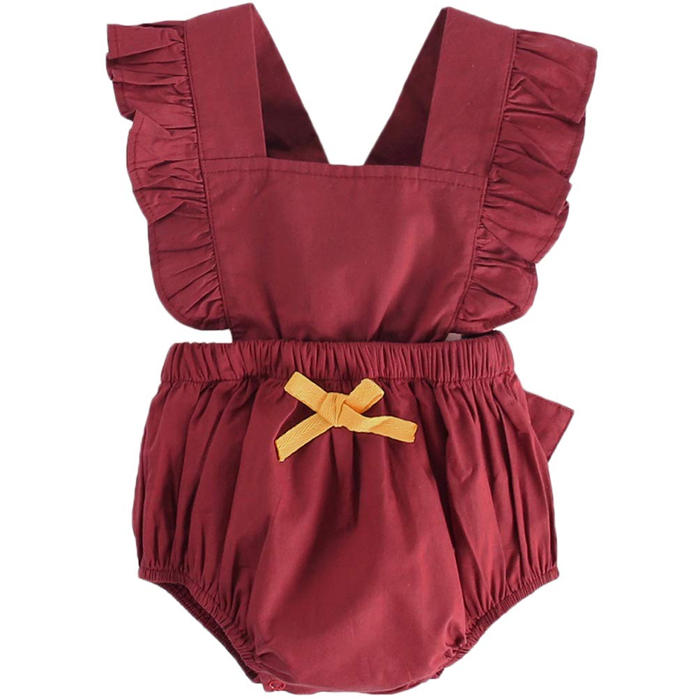 Ruffle-sleeve Bodysuit for Baby Girl, zoerea.com