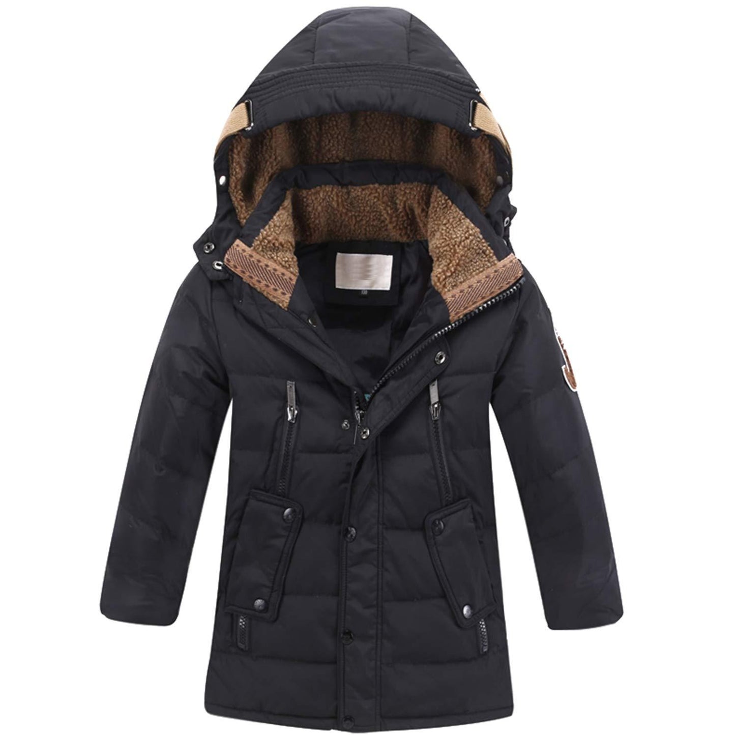 Warm Duck-lining Long-sleeve Hooded Coat, zoerea.com