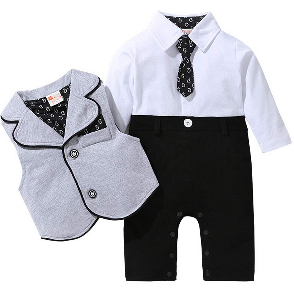 Faux-two Overalls Tie Jumpsuit & Vest, zoerea.com