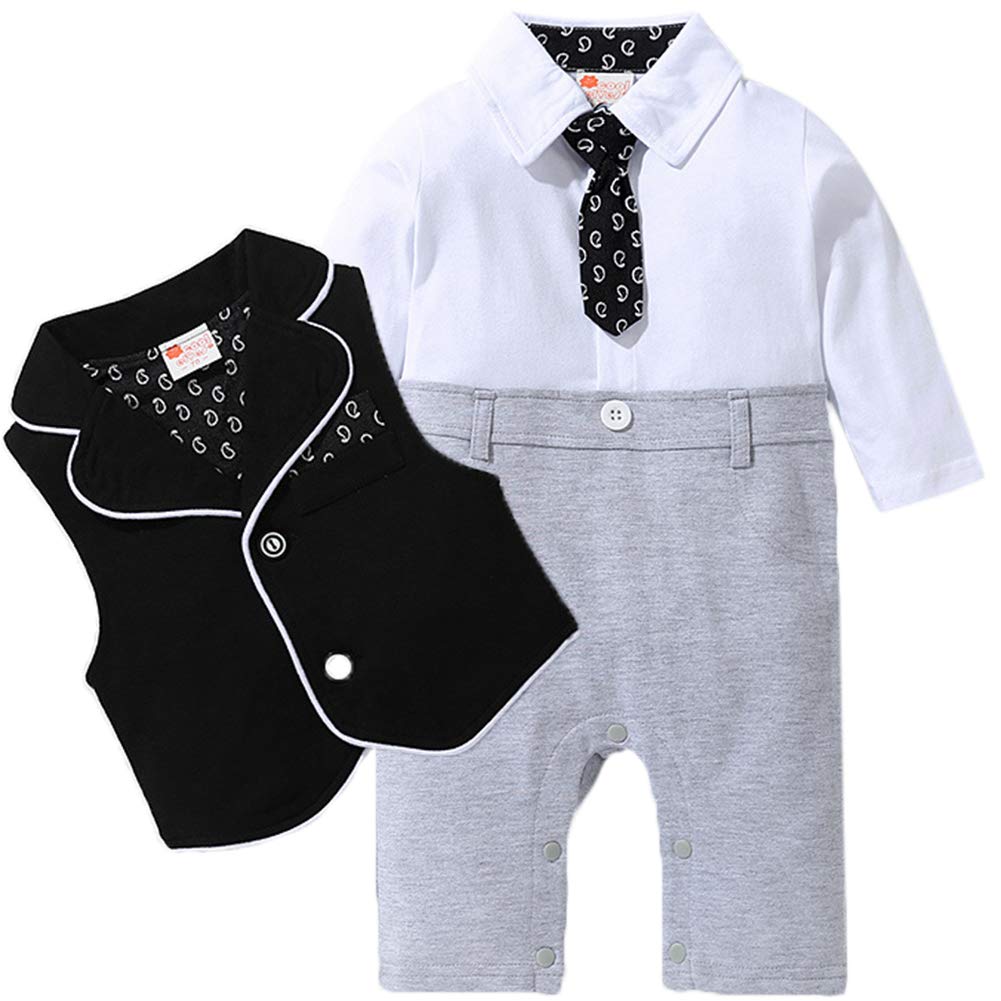 Faux-two Overalls Tie Jumpsuit & Vest, zoerea.com