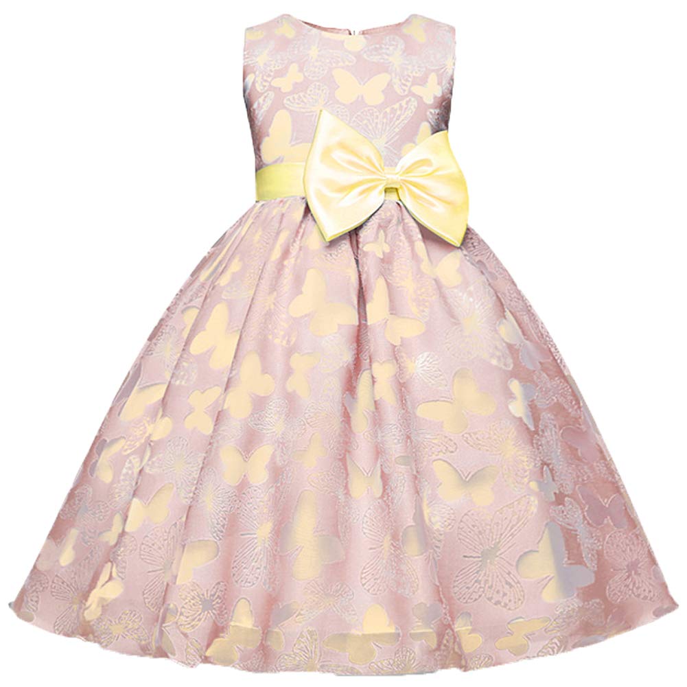 Beautiful Print Solid Bowknot Decor Dress, zoerea.com