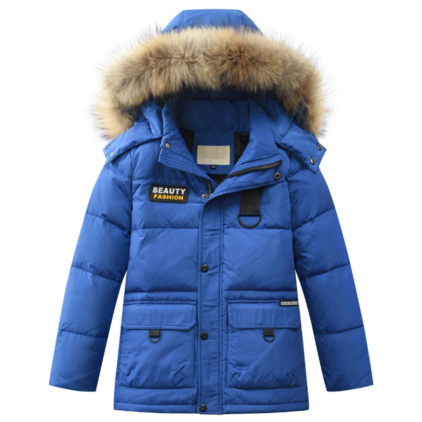 Winter Duck-lining Detachable Hooded Coat, zoerea.com