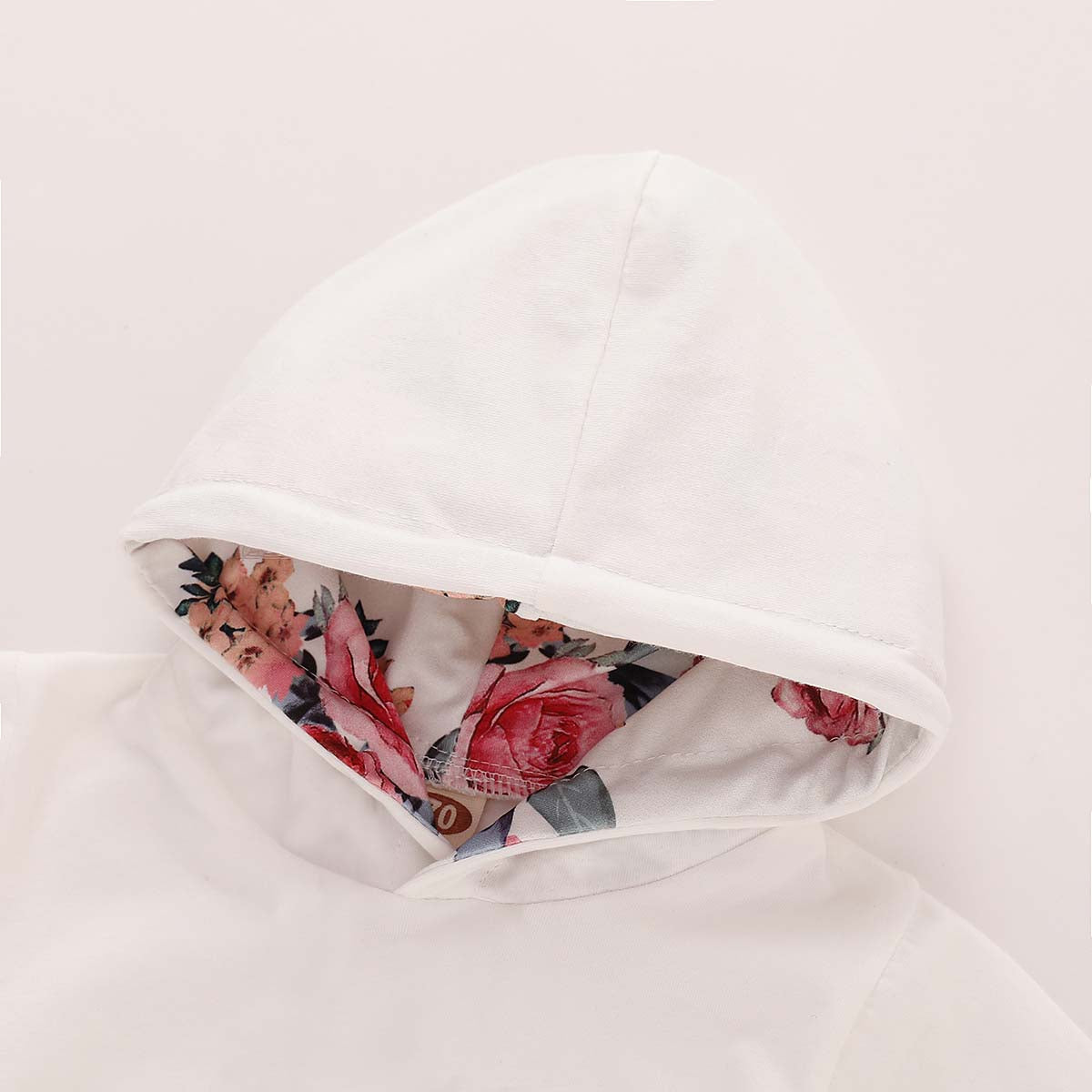 Beautiful Floral Long-sleeve Hoodie, Pants and Headband Set, zoerea.com