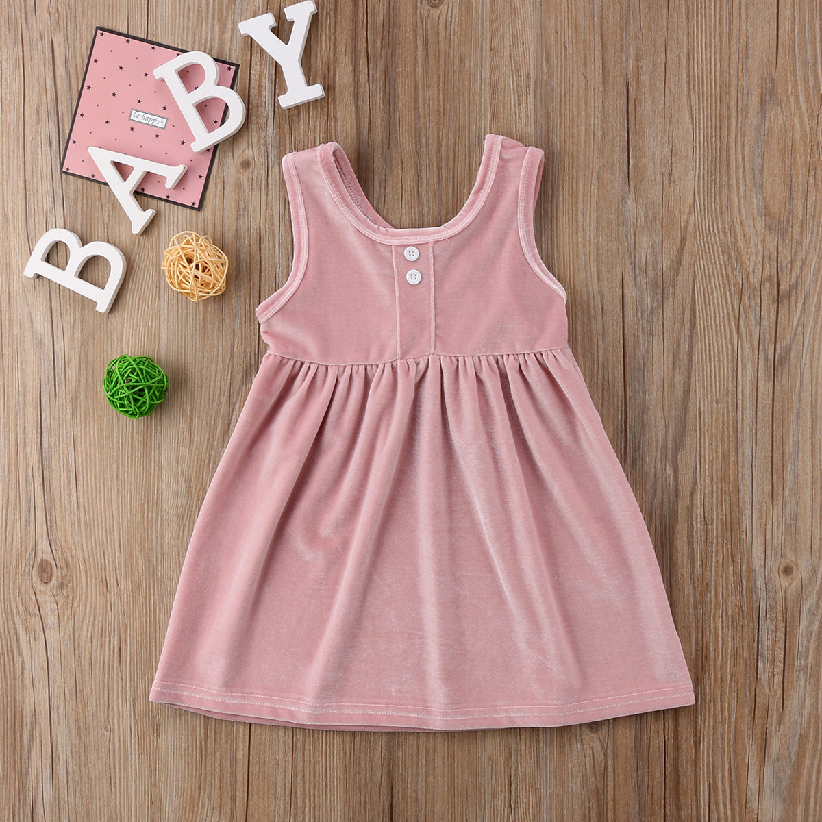 NEW Girls Kids Sleeveless Velvet Clothing Sundress Spring Casual Dress, zoerea.com