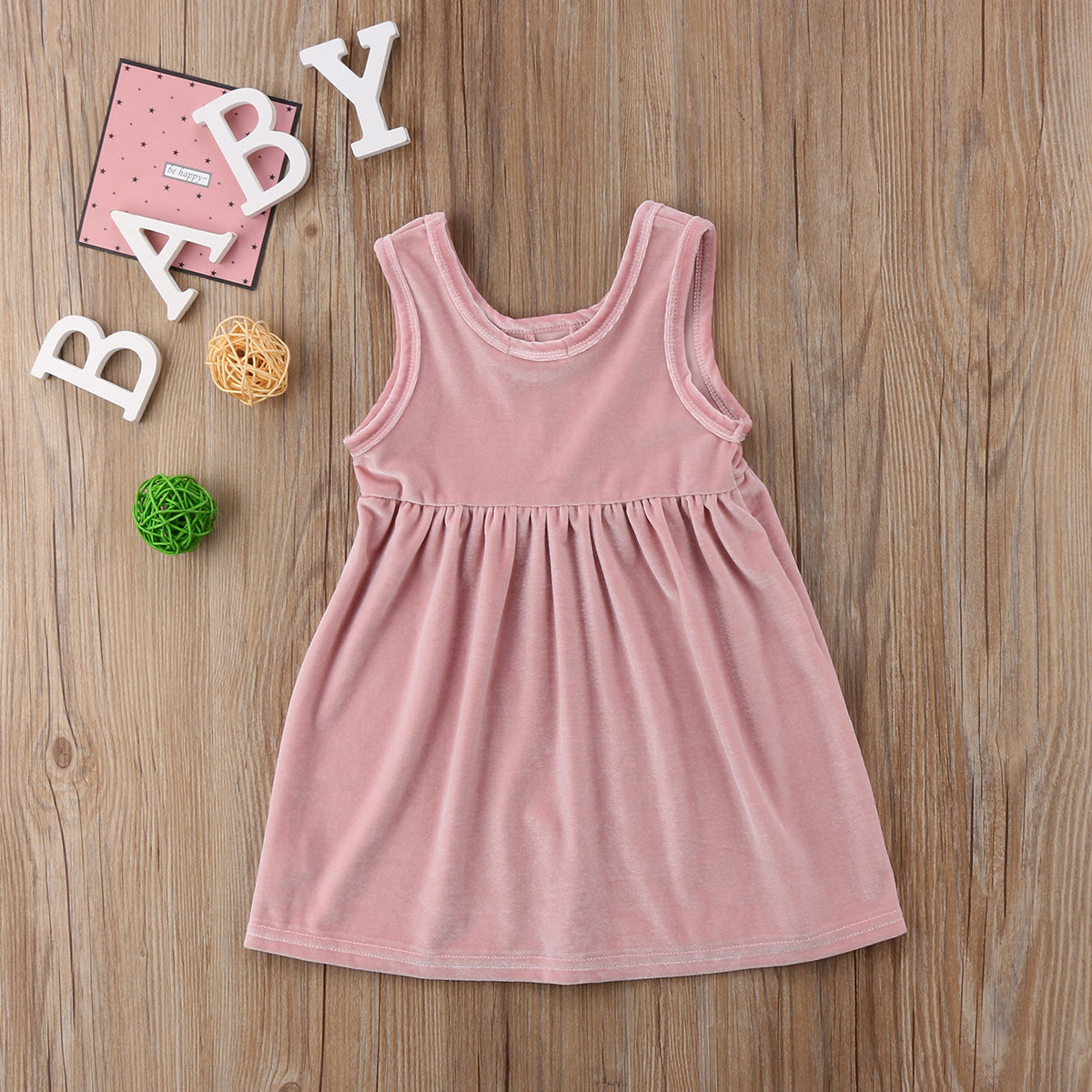 NEW Girls Kids Sleeveless Velvet Clothing Sundress Spring Casual Dress, zoerea.com