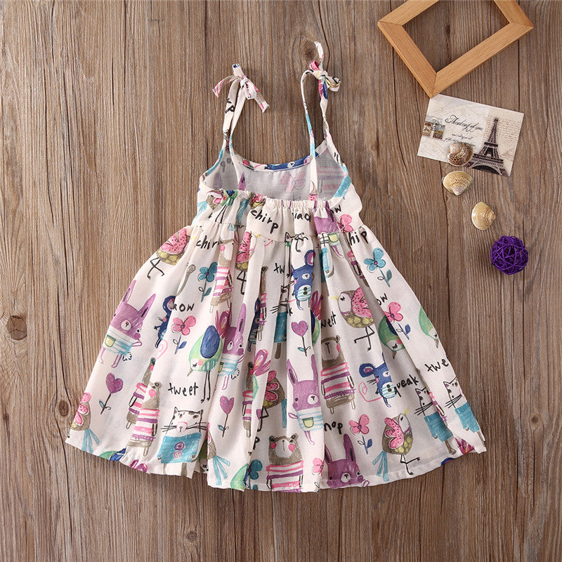 Toddler Infant Kids Baby Girls Summer Princess Party Floral Strap Dress, zoerea.com