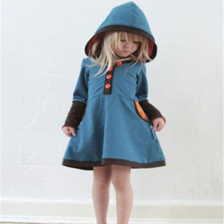 Kids Baby Girls Hooded Clothes Long Sleeve Princess Party Tutu Dress, zoerea.com