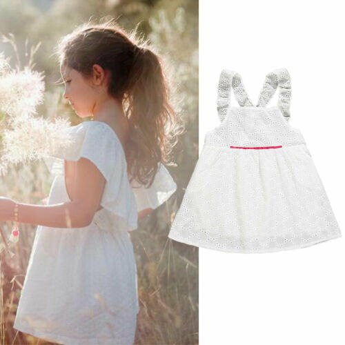 Girls Clothing White Beading Princess Party Summer Dresses For Girl, zoerea.com