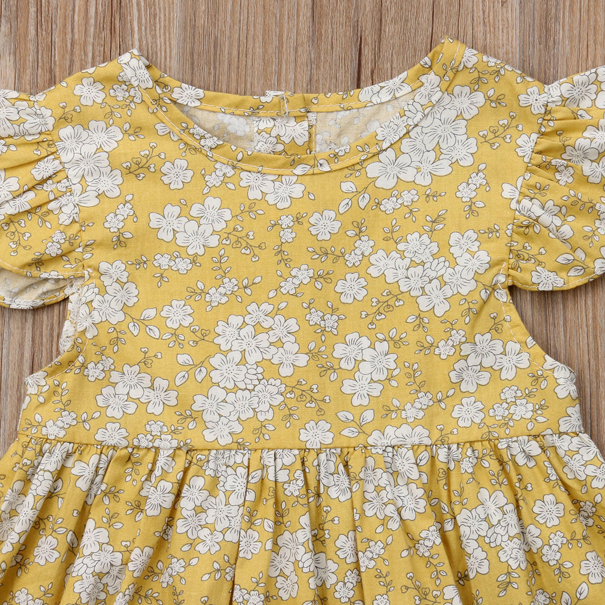 Newborn Baby Girl Fly Sleeve Skater Dress Kid Floral Summer Party Dress, zoerea.com