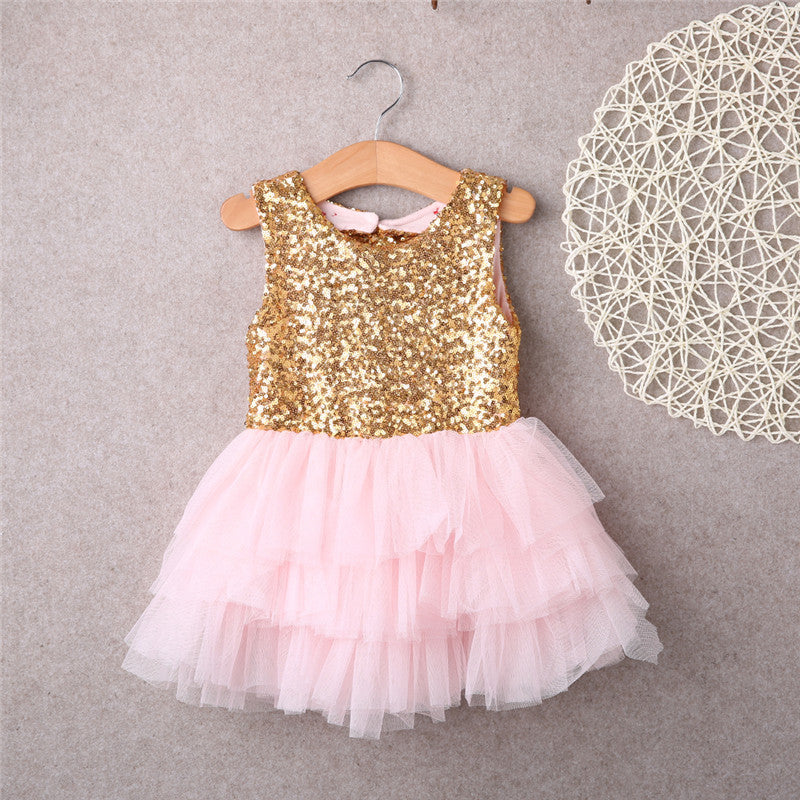 Kids Baby Girl Sequins Dress Party Dresses Bridesmaid Dress Gown baby, zoerea.com