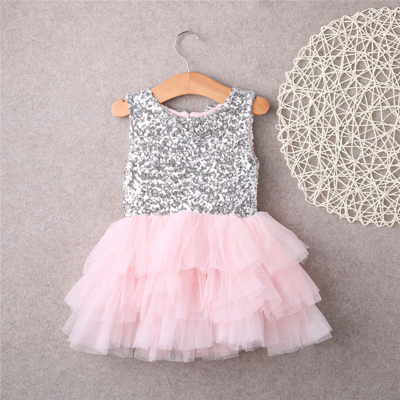 Kids Baby Girl Sequins Dress Party Dresses Bridesmaid Dress Gown baby, zoerea.com