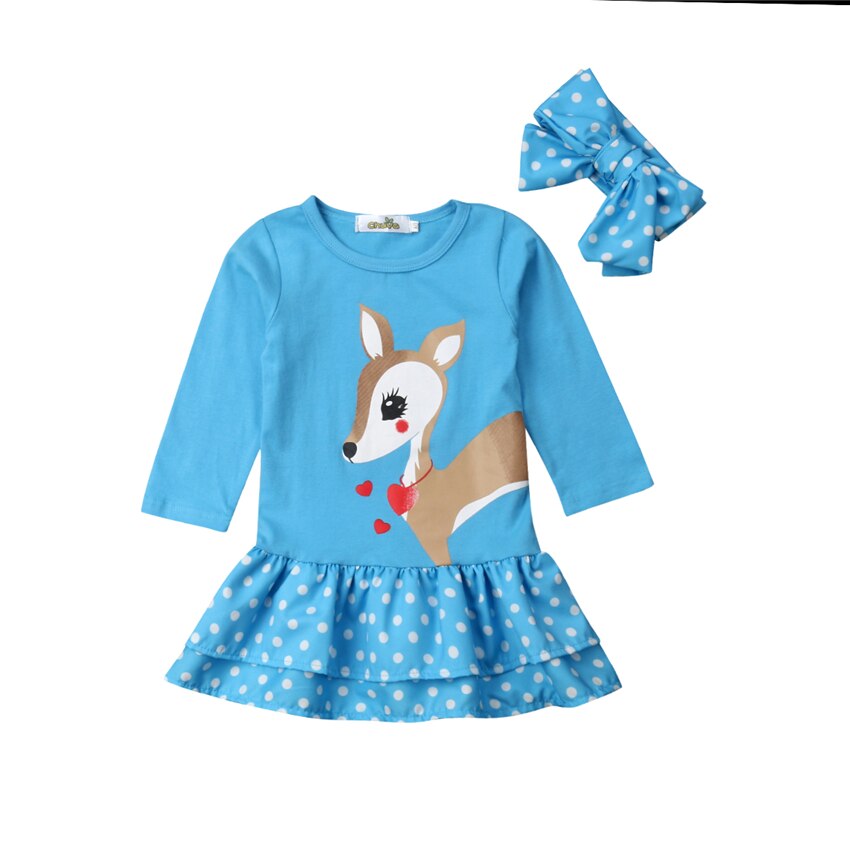 Baby Girl Cartoon Cotton 2019 New Fashion Dress Polka Dots Dress, zoerea.com