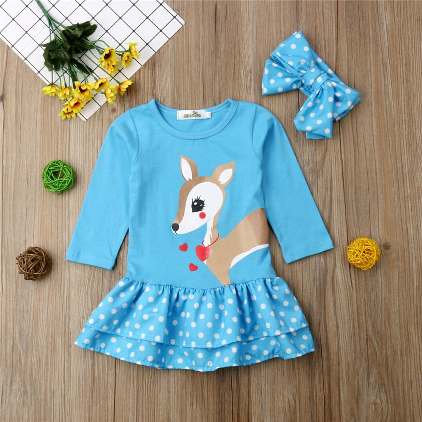 Baby Girl Cartoon Cotton 2019 New Fashion Dress Polka Dots Dress, zoerea.com