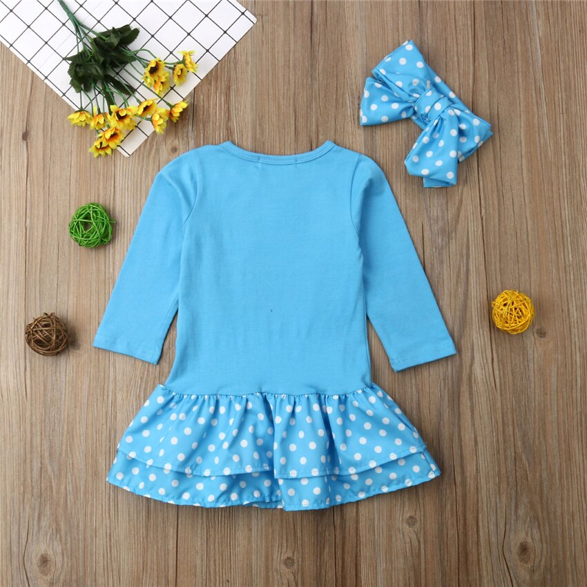 Baby Girl Cartoon Cotton 2019 New Fashion Dress Polka Dots Dress, zoerea.com