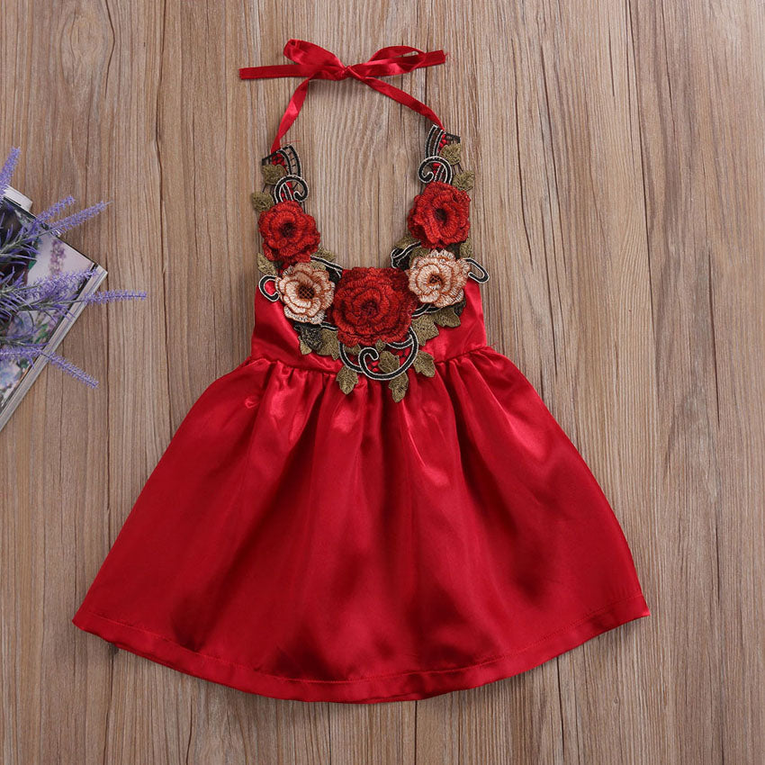 Toddler Kids Baby Girls Party Flowers Dress Formal Pageant Dresses, zoerea.com