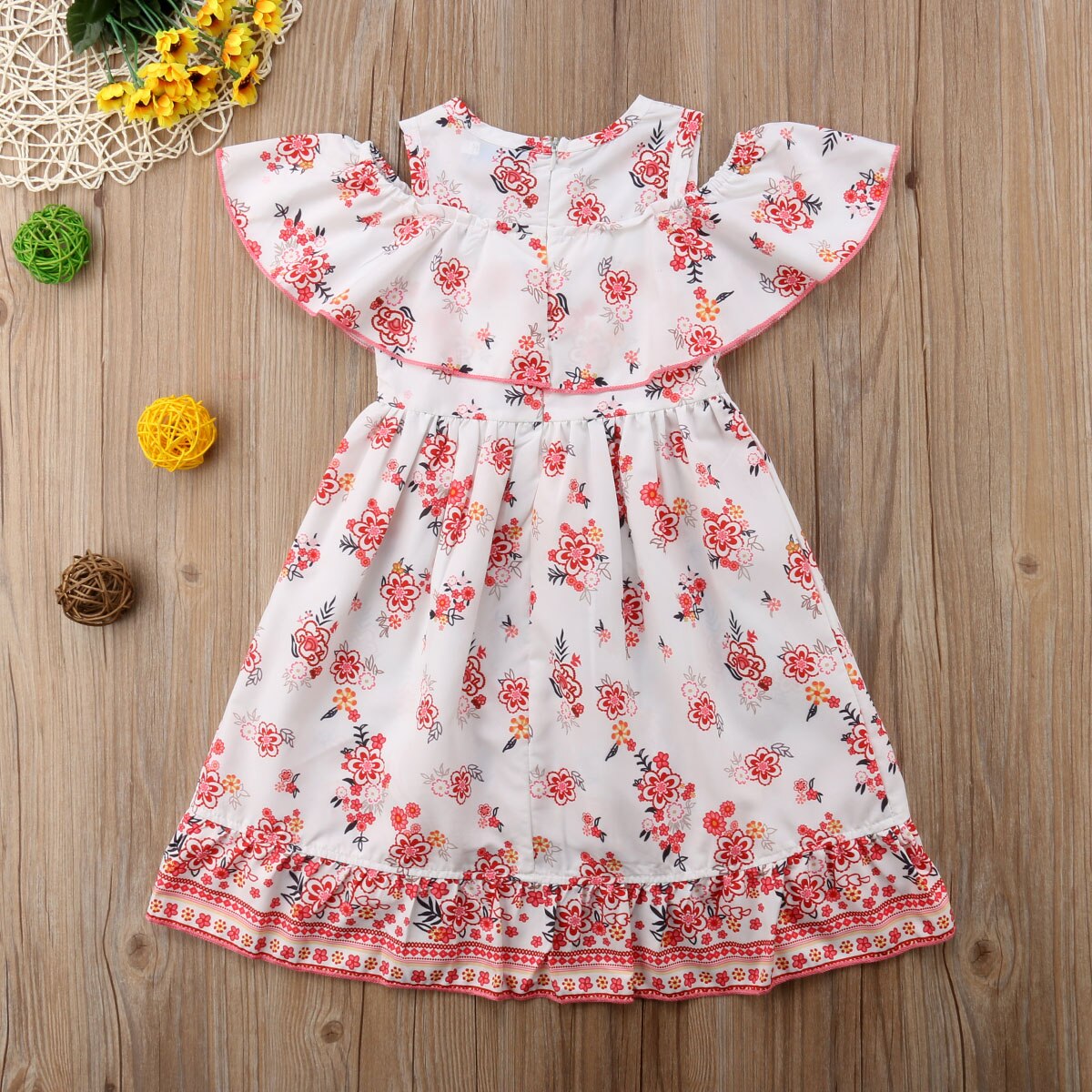 Baby Toddler Kids Girl Floral Casual Dress Baby Girl Toddler Kids Dress, zoerea.com