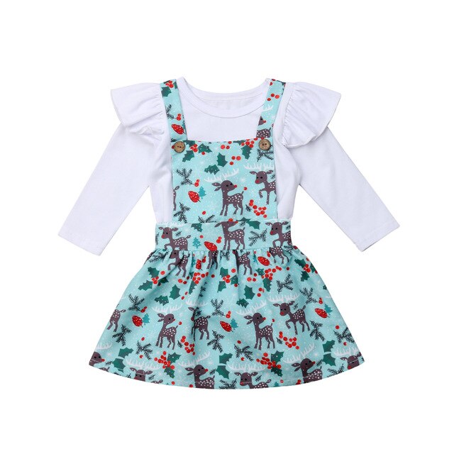 Xmas Toddler Baby Girl Clothes Romper Bodysuit Jumpsuit Floral Outfits, zoerea.com