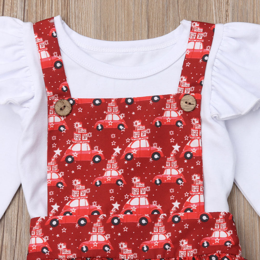 Xmas Toddler Baby Girl Clothes Romper Bodysuit Jumpsuit Floral Outfits, zoerea.com