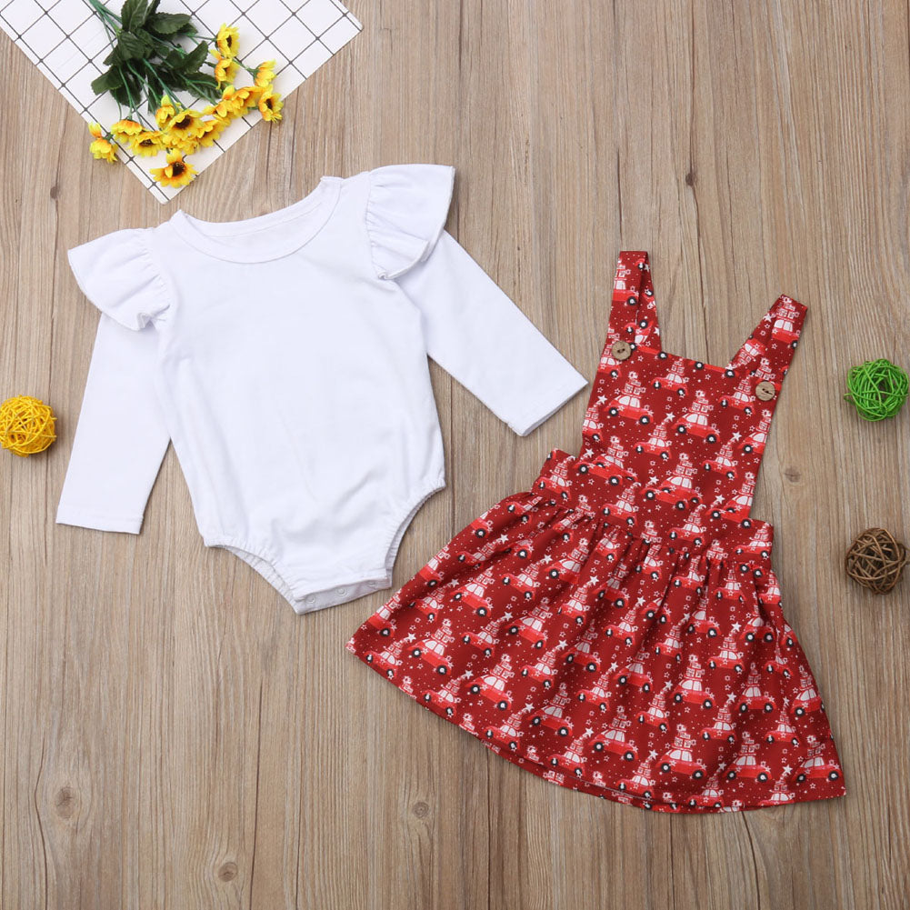 Xmas Toddler Baby Girl Clothes Romper Bodysuit Jumpsuit Floral Outfits, zoerea.com