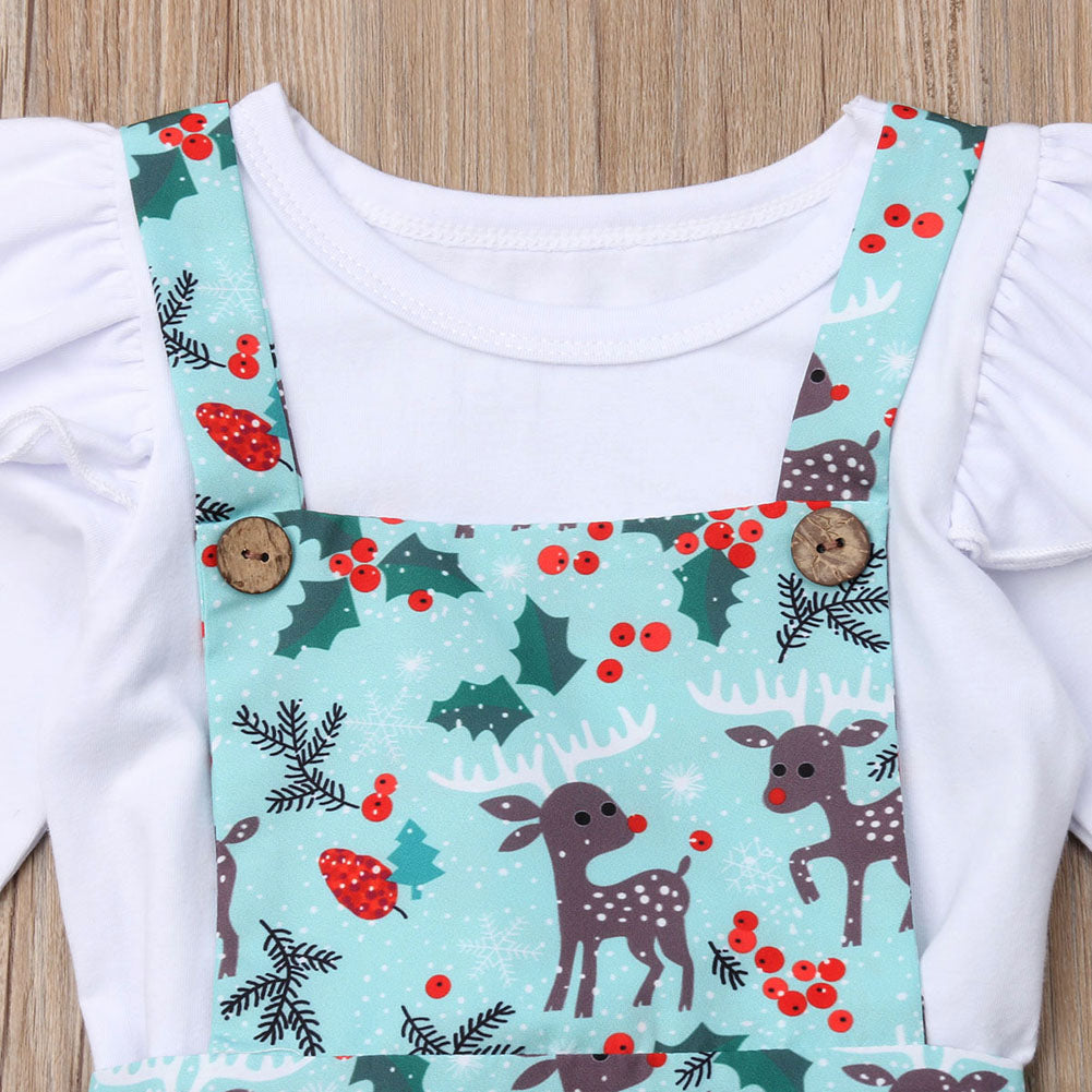 Xmas Toddler Baby Girl Clothes Romper Bodysuit Jumpsuit Floral Outfits, zoerea.com