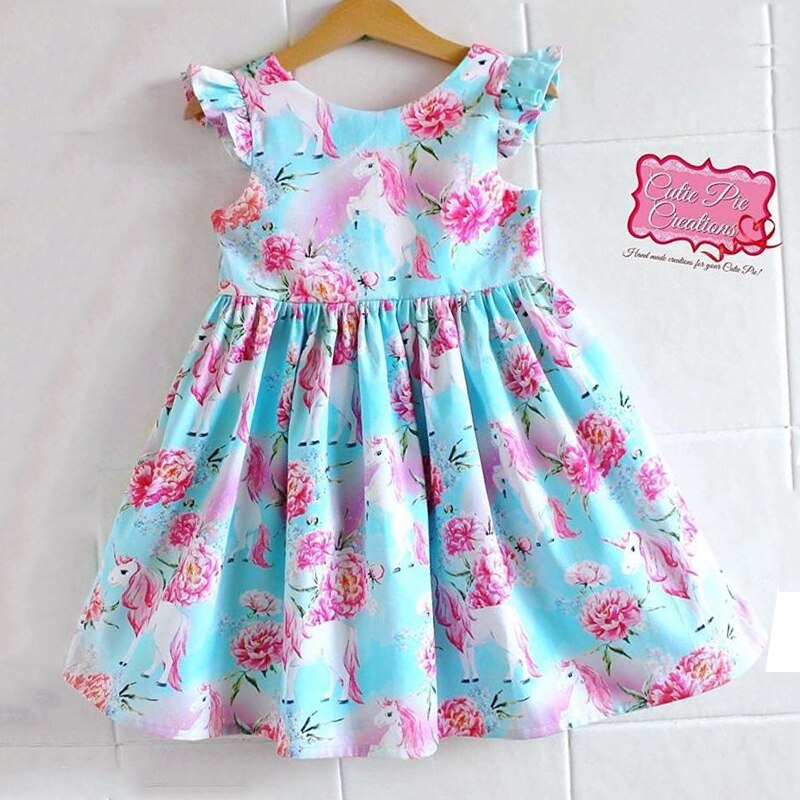 Summer Kids Girls Poppy Trolls Sleeveless Dress Party Vest Dresses, zoerea.com