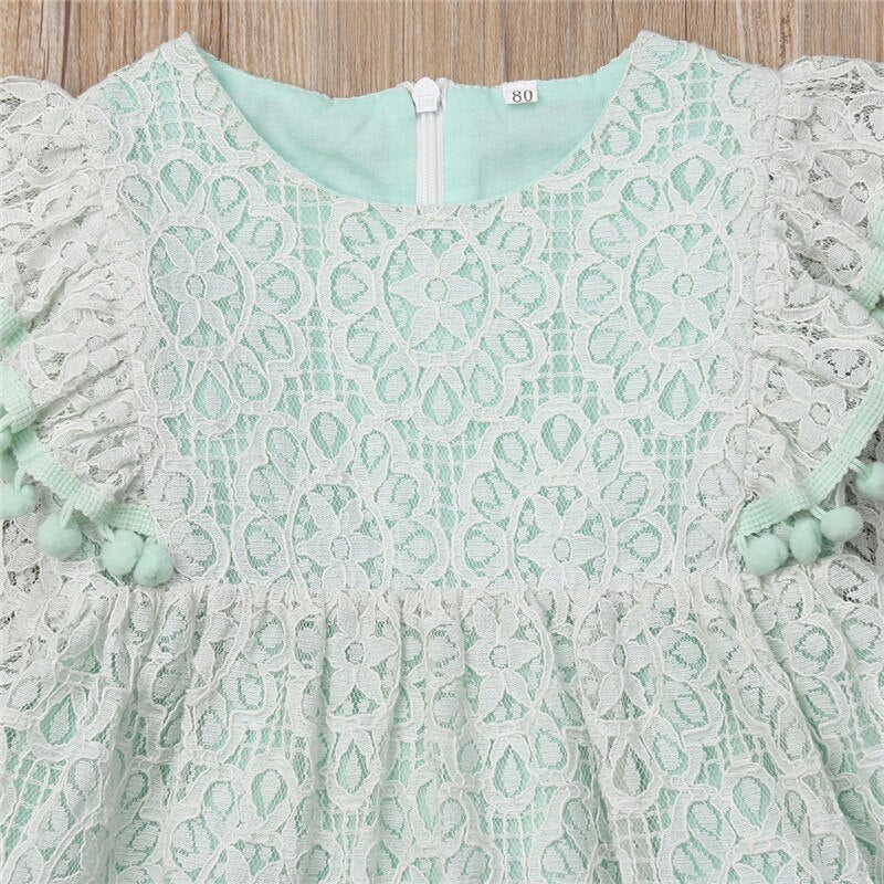 Toddler Baby Girl Autumn Lace Kids Long Sleeve Princess Party Dress, zoerea.com