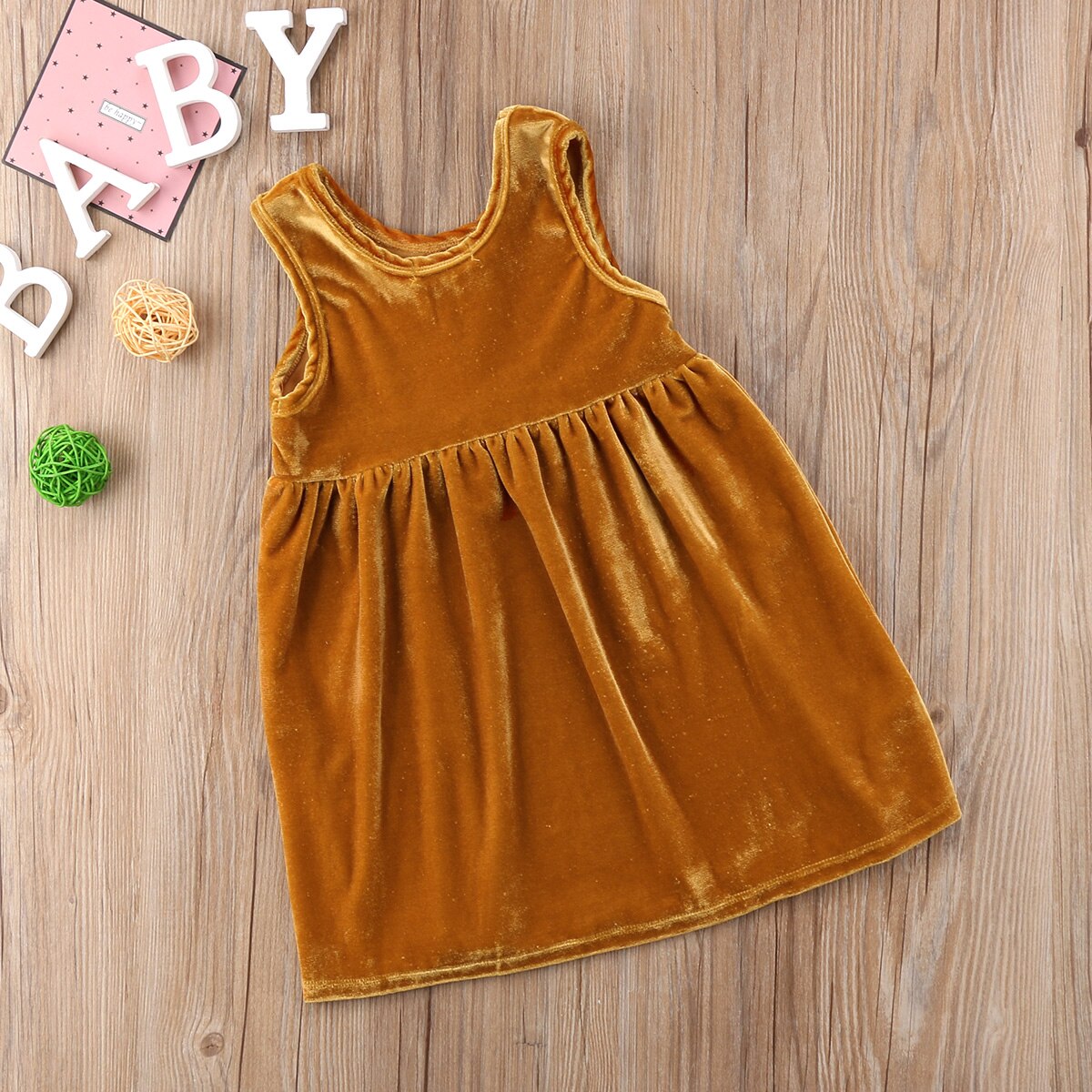 NEW Girls Kids Sleeveless Velvet Clothing Sundress Spring Casual Dress, zoerea.com