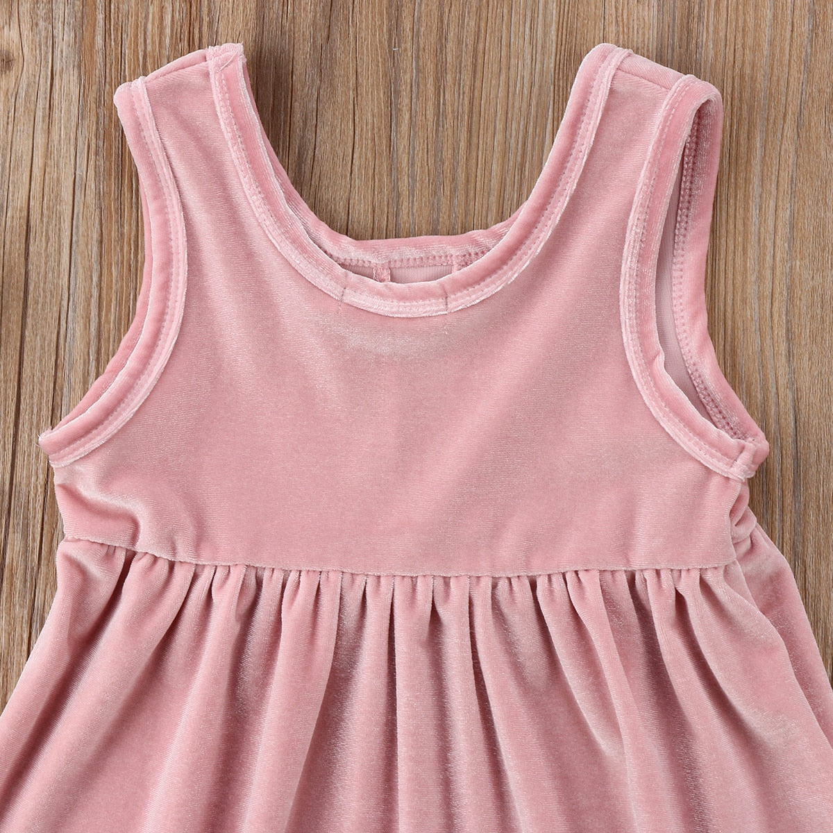 NEW Girls Kids Sleeveless Velvet Clothing Sundress Spring Casual Dress, zoerea.com