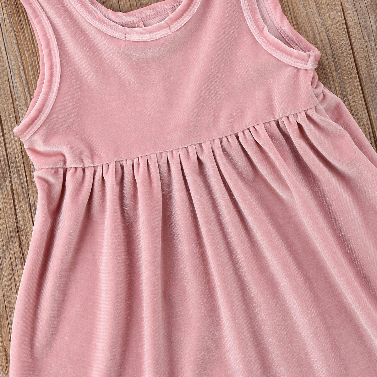 NEW Girls Kids Sleeveless Velvet Clothing Sundress Spring Casual Dress, zoerea.com