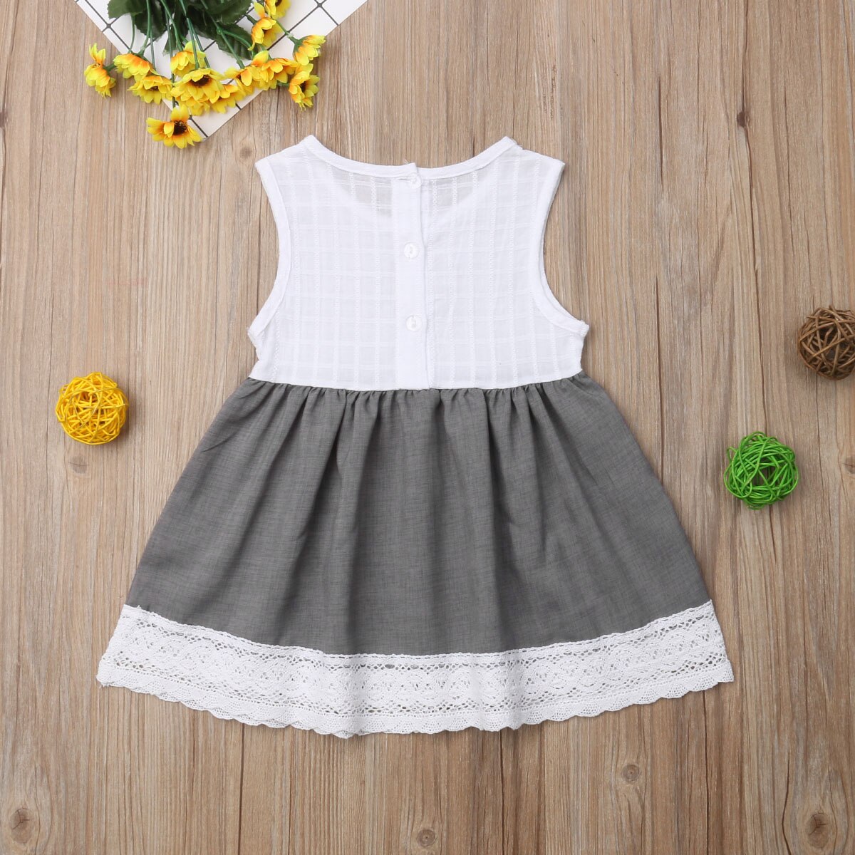 Kids Baby Girl Vest Clothes Sleeveless Princess Party Tutu Lace Dress, zoerea.com