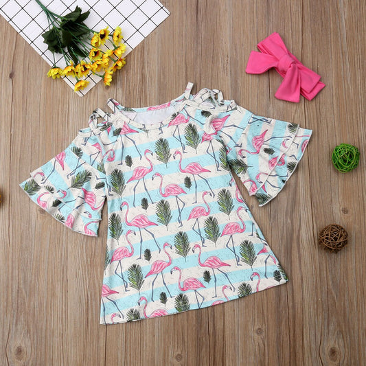 New Cotton Kids Baby Girls Cartoon Pagoda Long Sleeve Party Dresses, zoerea.com