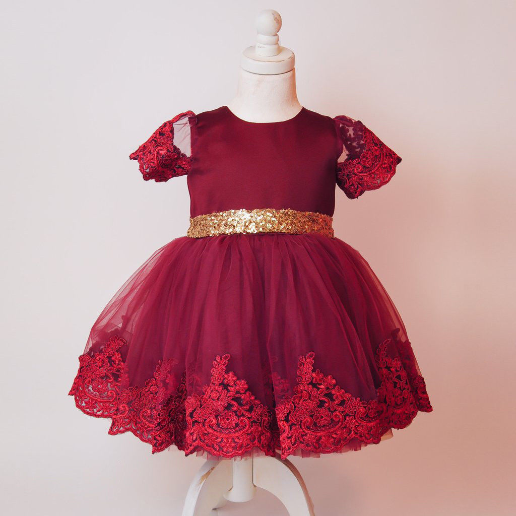 Kids Baby Girl Flower Princess Bridesmaid Petal Tulle Party Formal Dress, zoerea.com