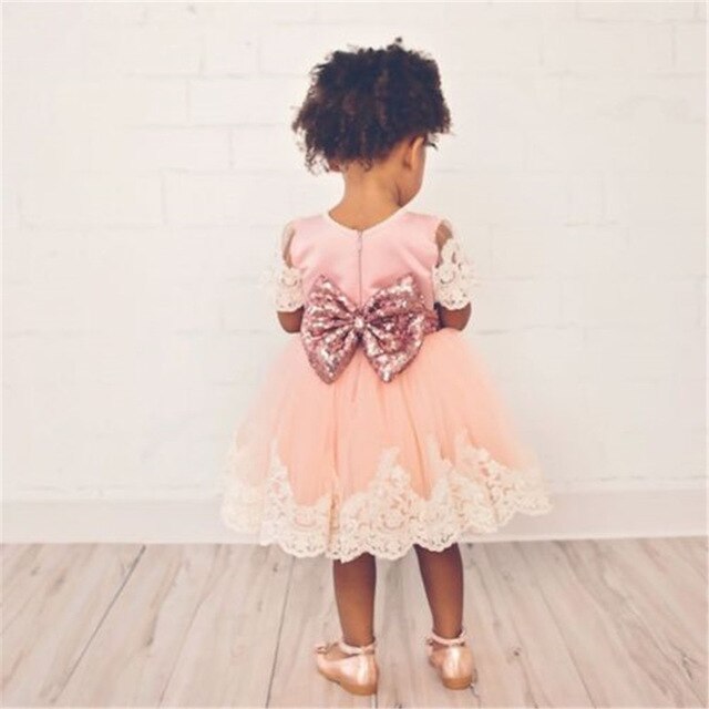 Kids Baby Girl Flower Princess Bridesmaid Petal Tulle Party Formal Dress, zoerea.com