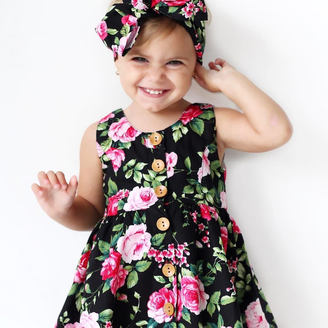 Toddler Infant Kids Baby Girls Summer Floral Princess Party Dress, zoerea.com