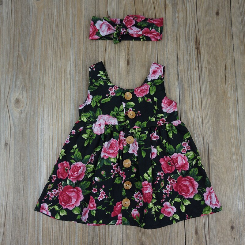 Toddler Infant Kids Baby Girls Summer Floral Princess Party Dress, zoerea.com