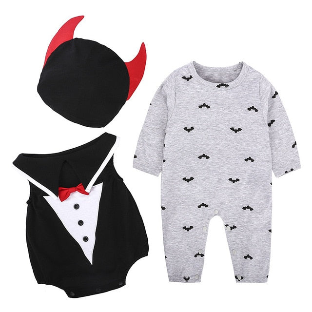 Newborn Baby Clothes Halloween Romper Christmas Costume Outfit Set, zoerea.com