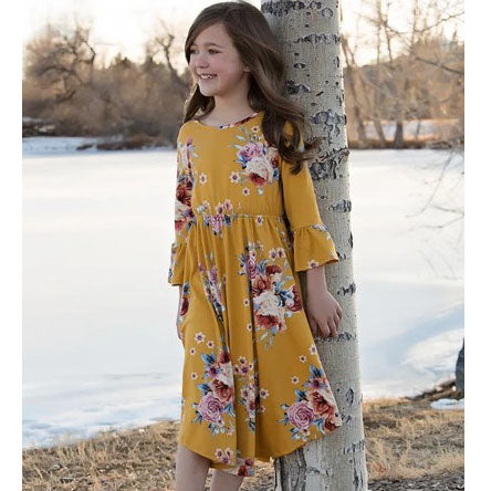 Family Dress Mother and Daughter Matching Outfits Clothes Floral Dress, zoerea.com