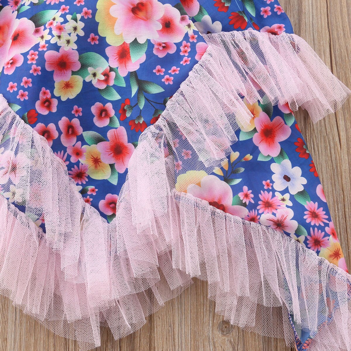 Newborn Kids Baby Girls Flower Tulle Bow Belt Party Pageant Dress, zoerea.com