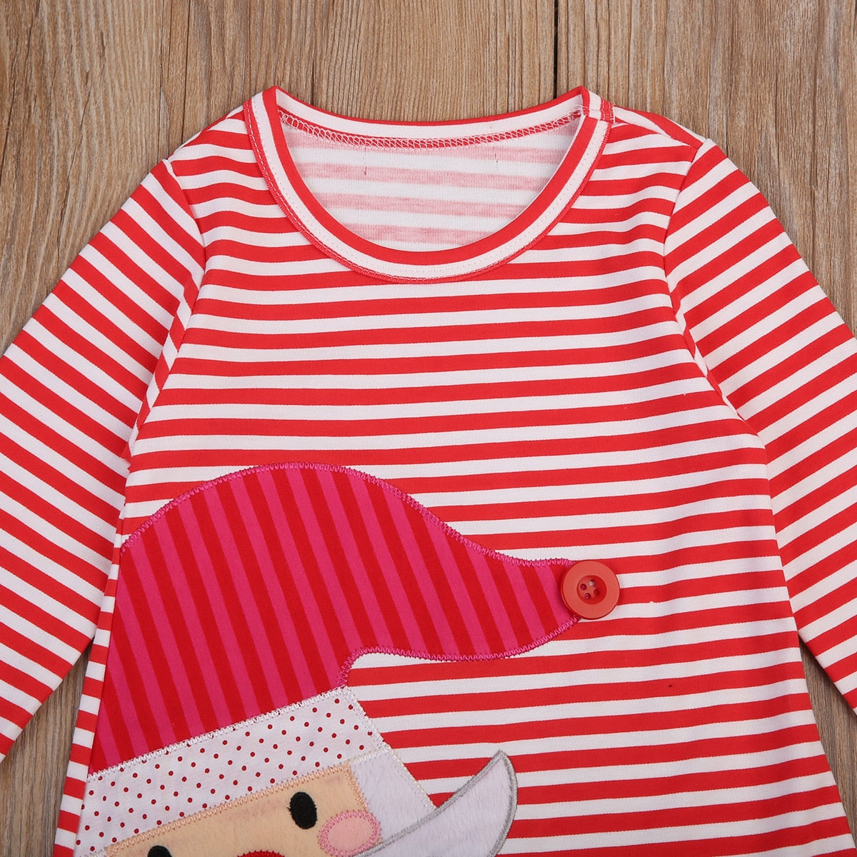 Christmas Infant Baby Toddler Girls Kids Striped Santa Claus Sundress, zoerea.com