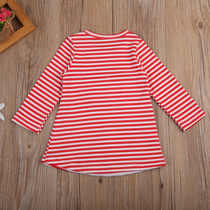 Christmas Infant Baby Toddler Girls Kids Striped Santa Claus Sundress, zoerea.com