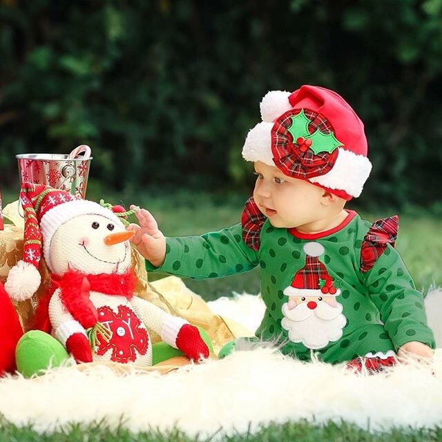 Kids Baby Girls Santa Claus Xmas Princess Party Pageant Cotton Dress, zoerea.com