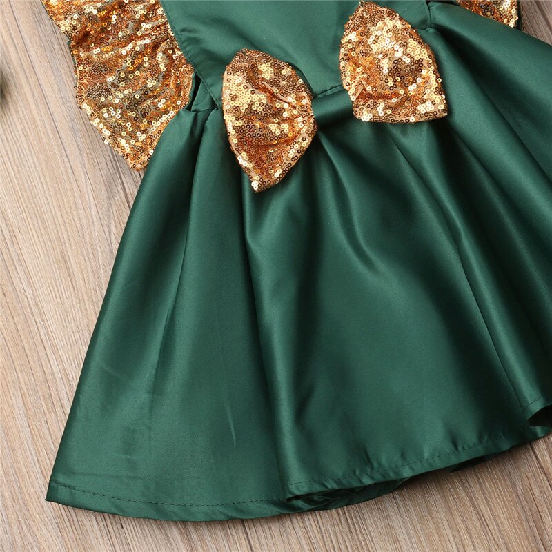 Baby Girl Sequins Bowknot Wedding Party Christmas Princess Dresses, zoerea.com