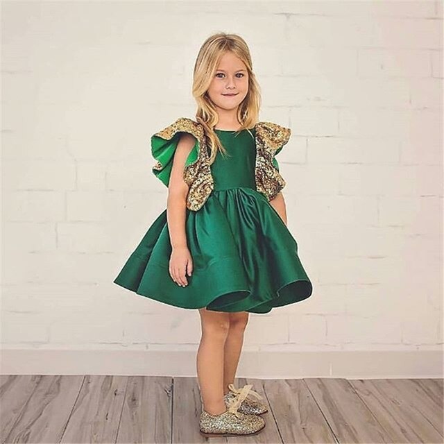 Baby Girl Sequins Bowknot Wedding Party Christmas Princess Dresses, zoerea.com