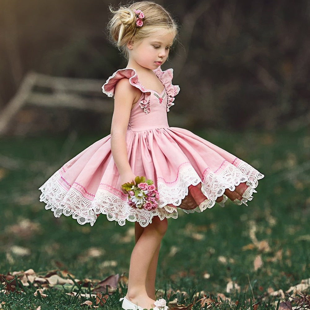 Kids Baby Flower Girls Dresses Pageant Birthday Party Wedding Bridesmaid Gown, zoerea.com